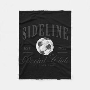 Women Sideline Social Club Soccer Mum Game Day Mot Fleece Blanket