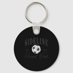 Women Sideline Social Club Soccer Mum Game Day Mot Key Ring