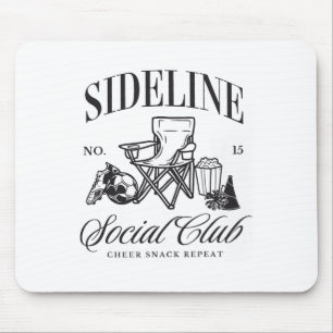 Women Sideline Social Club Soccer Mum Game Day Mot Mouse Pad