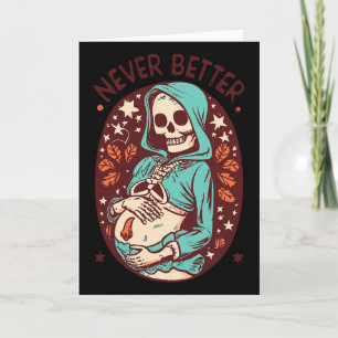 Women Skeleton By Scary Skeleton Halloween Card