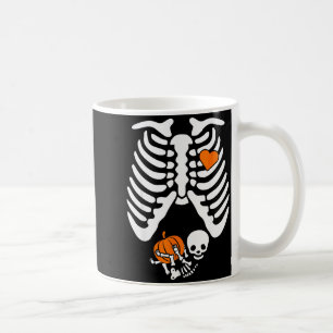 Women Skeleton Pregnancy Announcement Mom Hallowee Coffee Mug