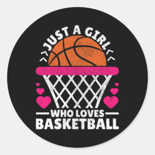 Women Sketll Player Just A Girl Who Loves Sketll Classic Round Sticker