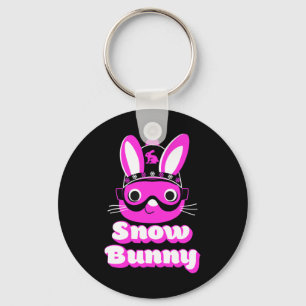 Women Snow Bunny Skiing Snowboarding Beginner Girl Key Ring