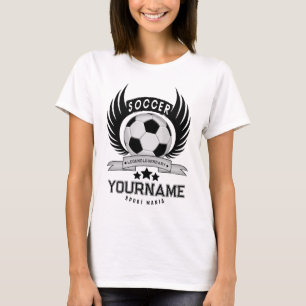 Women Soccer Fan Name Design   Mom Gifts T-Shirt