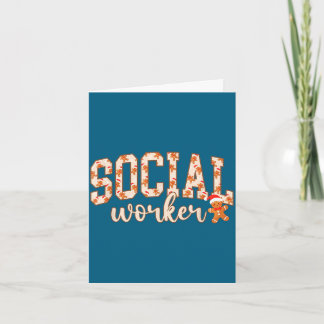 Women social worker gingerbread man school card