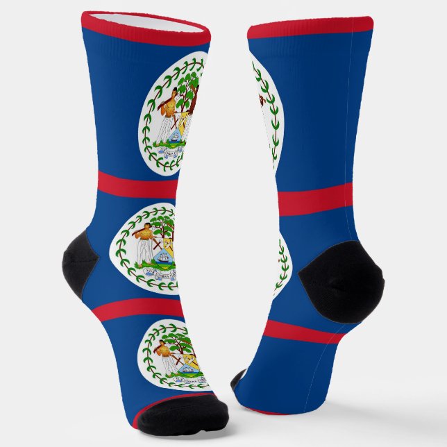 Women socks with flag of Belise (Angled)