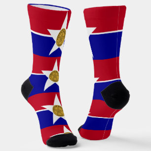 Women socks with flag of Dallas, U.S.A.
