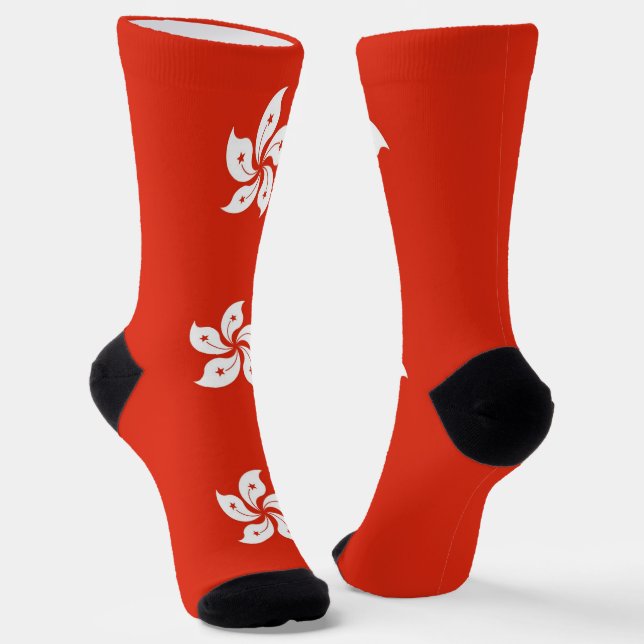 Women socks with flag of Hong Kong (Angled)