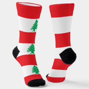Women socks with flag of Lebanon