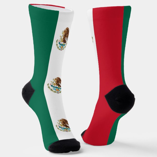 Women socks with flag of Mexico (Angled)