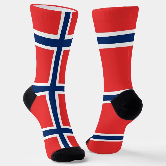 Women socks with flag of Norway (Angled)