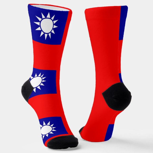 Women socks with flag of Taiwan (Angled)