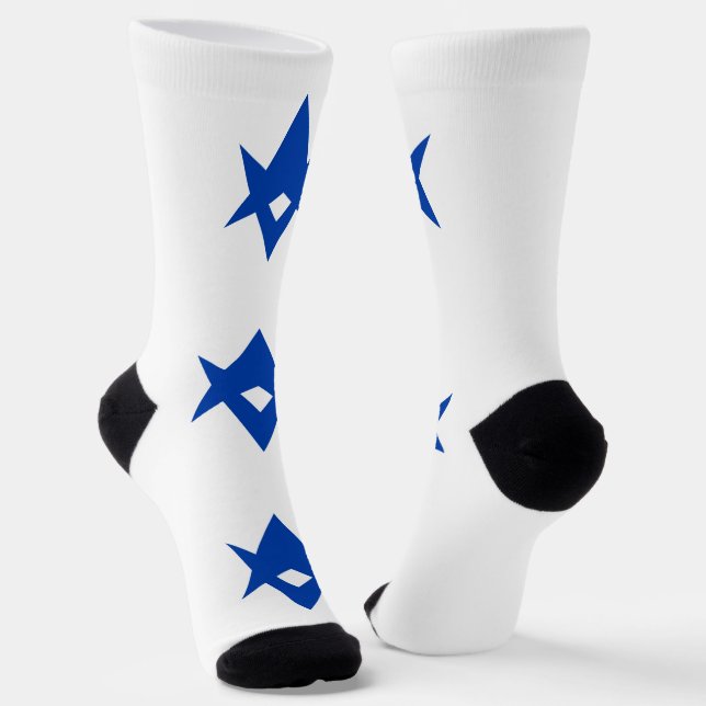 Women socks with flag of Toyota City, Japan (Angled)