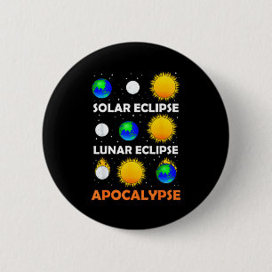 Women Solar Eclipse Lunar Science Teacher 6 Cm Round Badge