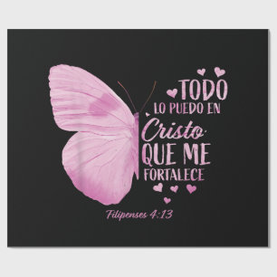 Women Spanish Religious Verse Sayings Wrapping Paper