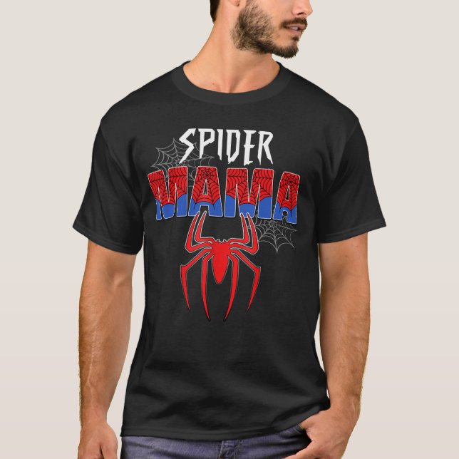 Women Spider Mama Mothers Day Matching Family Birt T-Shirt (Front)