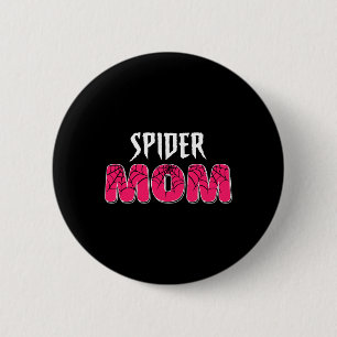 Women Spider Mum Groovy Family Party Mama Mothers 6 Cm Round Badge