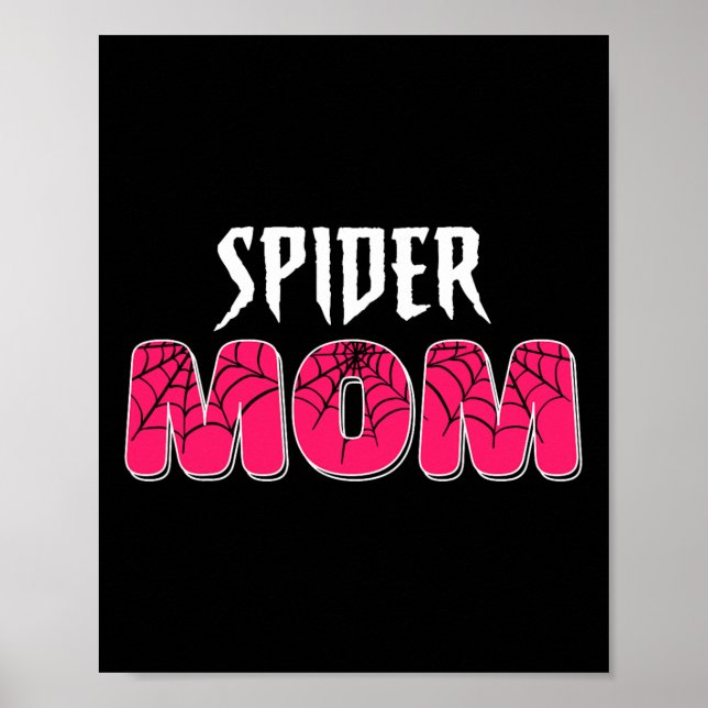 Women Spider Mum Groovy Family Party Mama Mothers  Poster (Front)