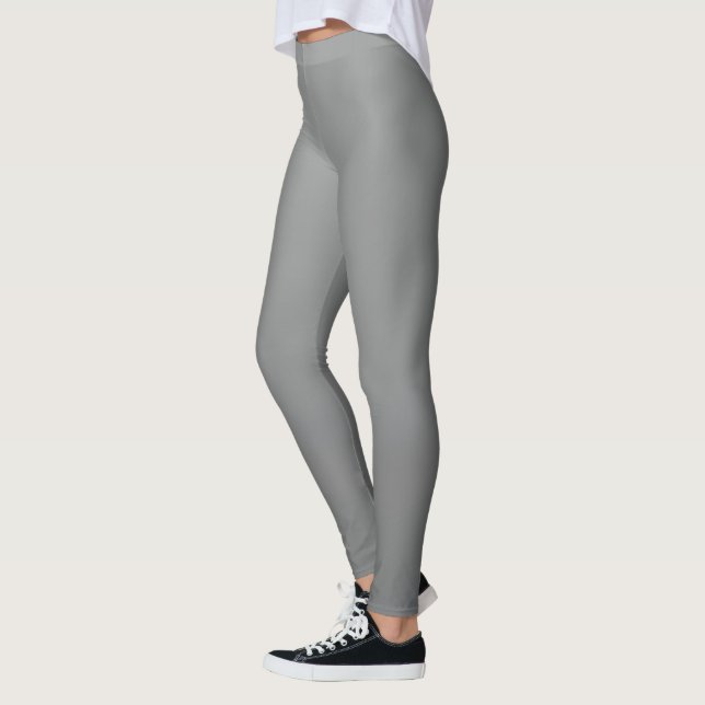 Women Sporty Elegant Gray Teal  Leggings (Left)