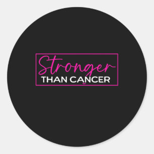 Women Stronger Than Breast Cancer Awareness Pink R Classic Round Sticker