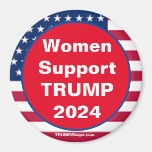Women Support TRUMP 2024 Red Magnet