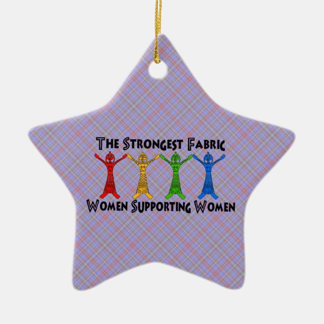 Women Supporting Women Ceramic Tree Decoration (Front)