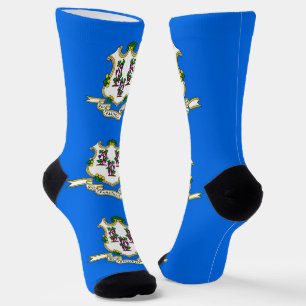 Women sustainable socks with flag of Connecticut