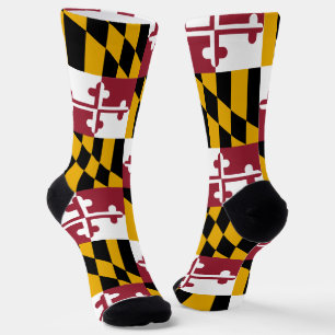 Women sustainable socks with flag of Maryland