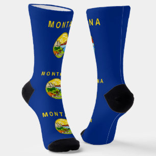 Women sustainable socks with flag of Montana