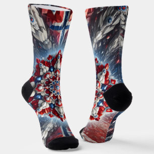 Women sustainable socks with Norwegian Colours