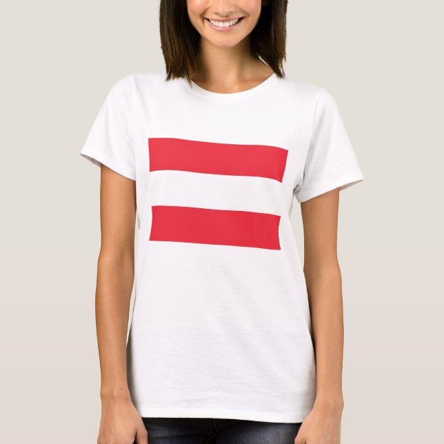 Women T Shirt with Flag of Austria (Front)