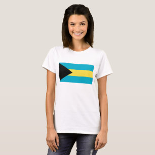 Women T Shirt with Flag of Bahamas