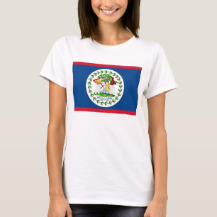 Women T Shirt with Flag of Belise