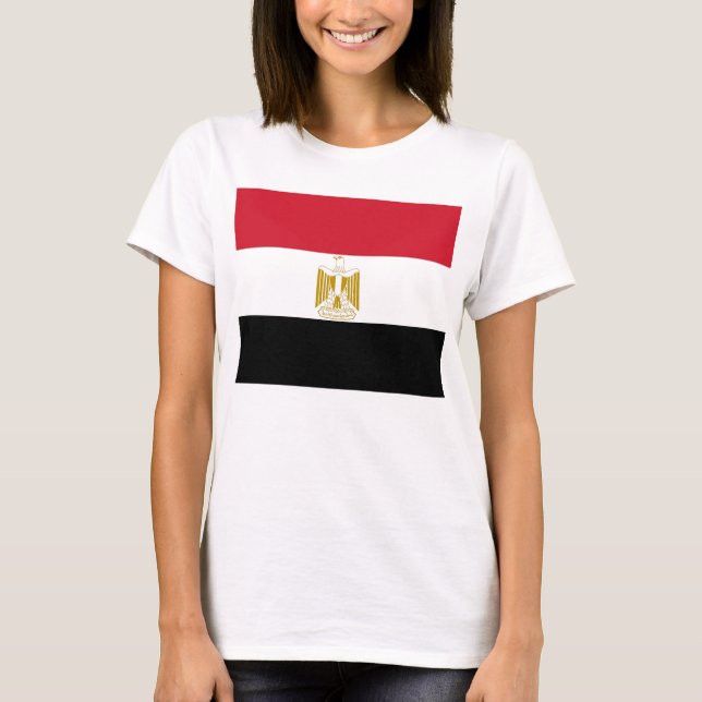 Women T Shirt with Flag of Egypt (Front)