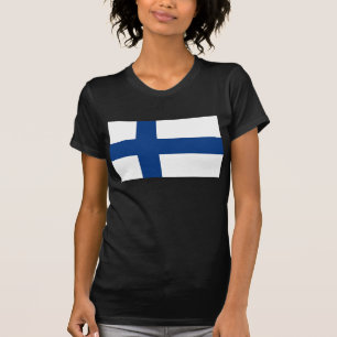 Women T Shirt with Flag of Finland