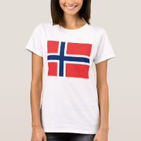 Women T Shirt with Flag of Norway