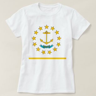 Women T Shirt with Flag of Rhode Island State
