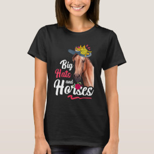 Women Talk Derby to me Big Hats and Horses Horse R T-Shirt