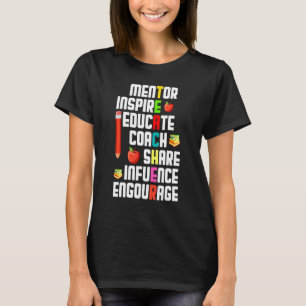 Women Teacher Life Rainbow Graphic For Best Teache T-Shirt