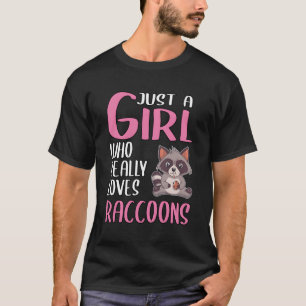 Women Trash Panda Gift Just A Girl Who Really Love T-Shirt