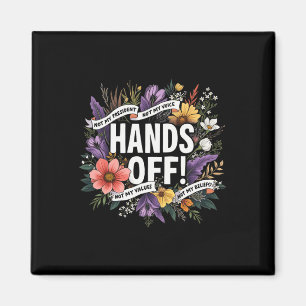 Women Trump Floral Resist Not My President Hands O Magnet