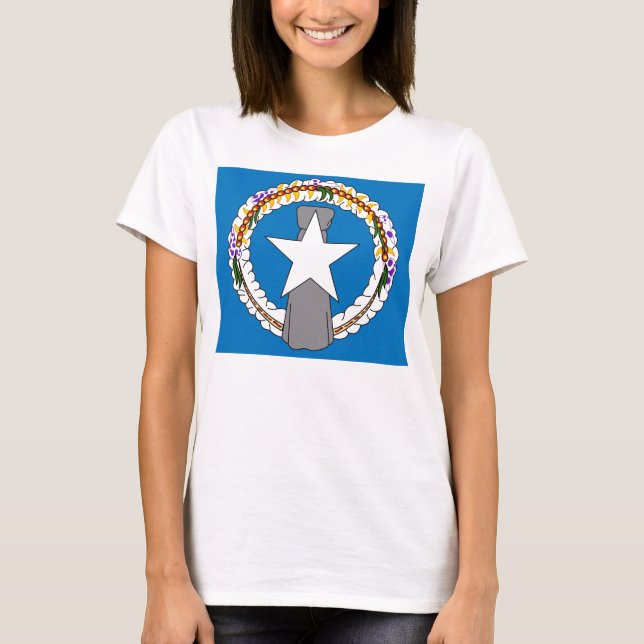 Women TShirt with Flag of Northern Mariana Islands (Front)
