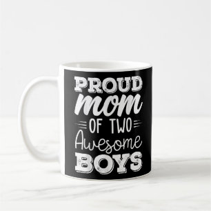 Women Two Mum of 2 Boys Mother's Day  65 Coffee Mug