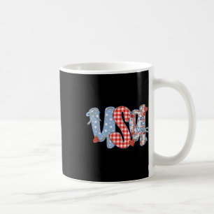 Women Usa Coquette Bow Patriotic Boho Floral Kids Coffee Mug