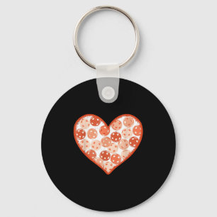 Women valentine pickleball heart love pickle ball key ring