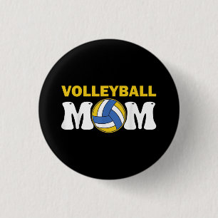 Women Volleyball Mum Shirt Game Day Funny Player 3 Cm Round Badge