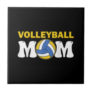 Women Volleyball Mum Shirt Game Day Funny Player Ceramic Tile