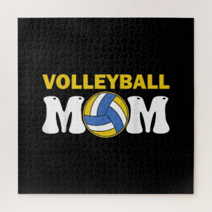 Women Volleyball Mum Shirt Game Day Funny Player Jigsaw Puzzle