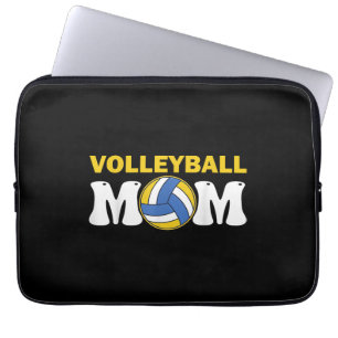 Women Volleyball Mum Shirt Game Day Funny Player Laptop Sleeve