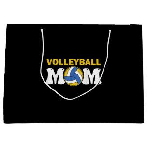 Women Volleyball Mum Shirt Game Day Funny Player Large Gift Bag